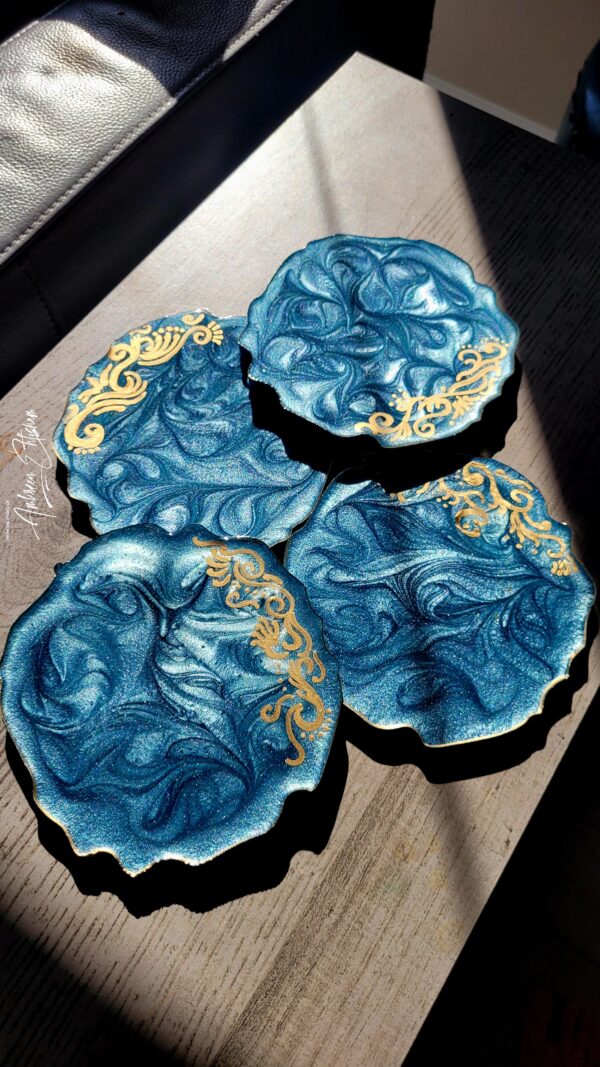 Swirl effect coasters (set of 4) - Image 4